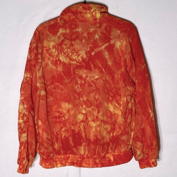 Vintage 90s Serenity Orange Full Zip Windbreaker M - Picture 9 of 10
